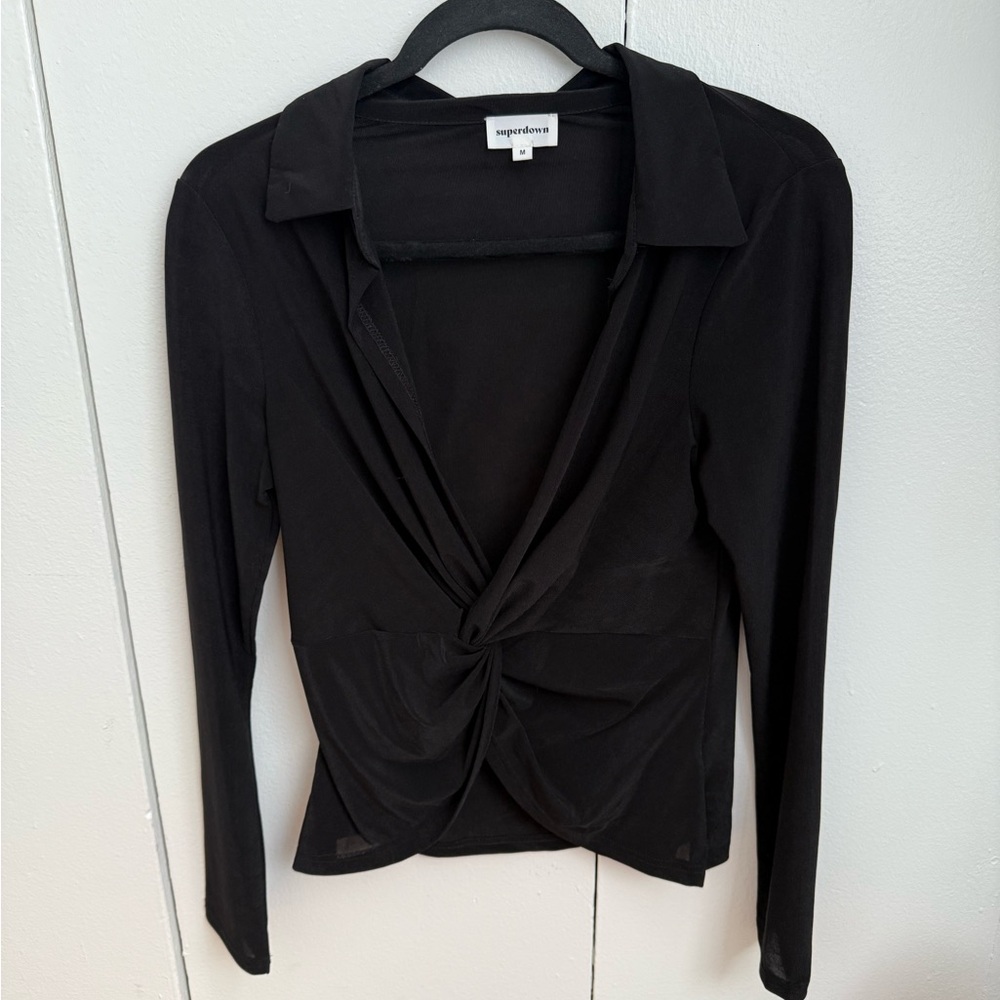 Superdown Deja Twist Front Top Black M